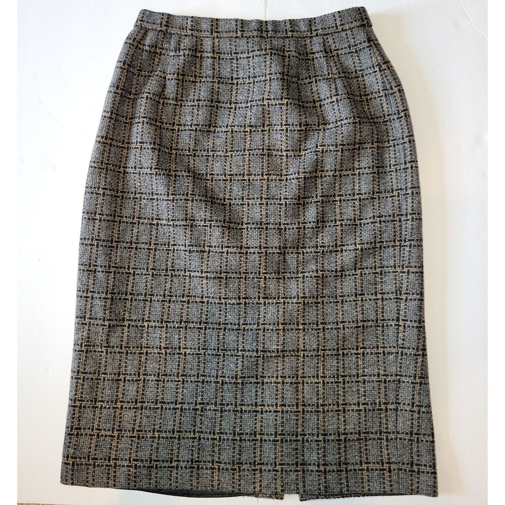 Vintage Pendleton Women’s Size 10 Wool Plaid Pencil Skirt Made USA